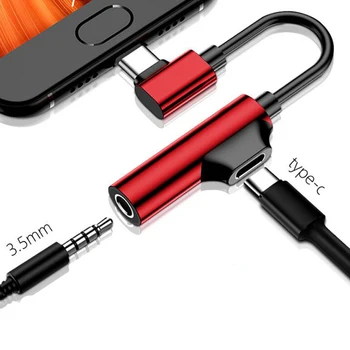 USB-C Tip-C do 3,5 mm Priključek AUX Slušalke Avdio Polnilnik Pretvornik Kabel Podporo v Igri Za Xiaomi Mi6 Mix2 Huawei