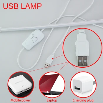 USB LED Nočna Lučka 5V 3 Načini Zatemniti Fleksibilno Branje Lučka Za Notebook Laptop Računalnik Namizni RAČUNALNIK Tipkovnica Osvetlitev