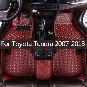 Usnje Avto predpražnike za Toyota Tundra 2007 20008 2009 2010 2011 2012 2013Custom auto stopalo Blazinice avtomobilska preproga pokrov