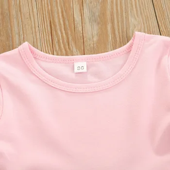 Valentinovo Malčke Baby Girl Obleke z Dolgimi Rokavi Srce, ki Tiskanja Obleko+Hlače Nastavite Otroci Oblačila 12M-5Y roupa infantil menina