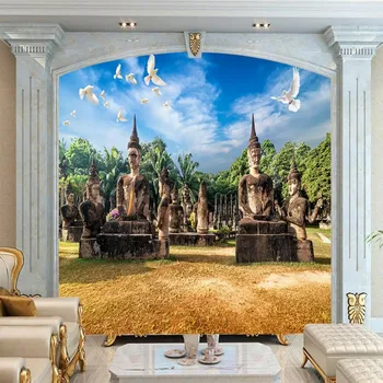 Velikosti po meri Foto Tajska znameniti Buda stereo visoke kakovosti dnevna soba lobi ozadje spalnica zidana papel zidana dormitorio
