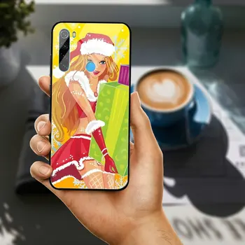 Vesel Božič Darilo Kaljeno Steklo Primeru Telefon za Xiaomi Redmi Opomba 4 4X 5A 5S 6X 7 7A 8 8A 9 SE A1 A2 Lite Plus Coque Vrečko