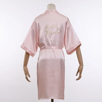 Vezenje devica čast Kitajskih Žensk Rajon Družico Kimono kopalni plašč Obleko Seksi Mini Spanja Nightshirt Sleepwear Poroka Obleke