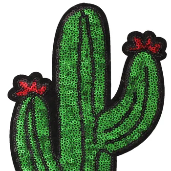 Vezenje sequined kaktus obliži za jakne,drevo značke,drevesa appliques,ZK-502