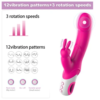 Vibrator Rabbit Vibrator za Vagine, G spot Simultion 12 Vibracije Načini G Spot Vaginalne Massager za Ženske Stimulacijo Ščegetavčka