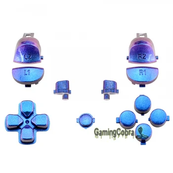 Vijolično Modra Kameleon Celoten Sklop Gumbov L1R1 L2R2 Dpad Nadomestnih Delov za PS4 Slim Pro Krmilnik za Igre CUH-ZCT2 - SP4J0122