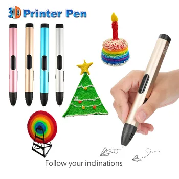 Visoka kakovost 3D Tiskanje Pen1.75 mm ABS/PLA Smart 3D Pero za Risanje Pero+Prosti Žarilno+Adapter za Kreativno Darilo Za Otroke Oblikovanje Slikarstvo
