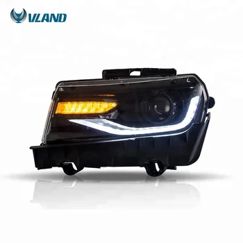 VLAND Sprednje Luči Za Chevrolet Camaro Žarometi-leto LED Trak Glavo Luči Bi-Xenon Objektiv Dvojno Žarka HID KIT