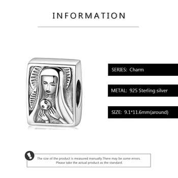 Vrhunska 925 Sterling Srebro Kvadratnih Boginja življenja Isis kroglice Fit Original europeu Čar Zapestnico Nakit, izdelava