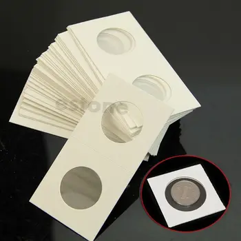 Vroče Prodaje 50pcs 20.5 mm Les Kovanec Nosilci za Shranjevanje Posnetka primeru papirnate vrečke Flip