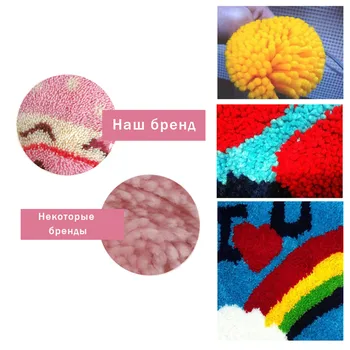 VROČE Zapah Kavljem Blazino Kompleti mavrica Nova DIY Needlework Crocheting Preprogo Kompleti za Ročno Vezenje Nedokončane Prevleke