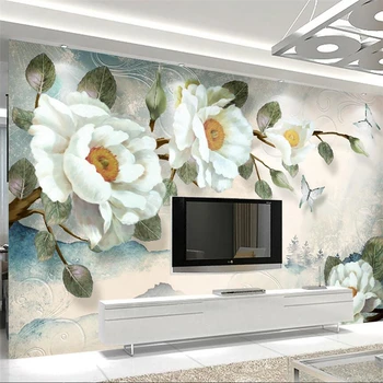 Wellyu Sodobno minimalistično ročno poslikano oljna slika, Peony cvetje Evropskem slogu zidu po meri, velika zidana ozadje zidana
