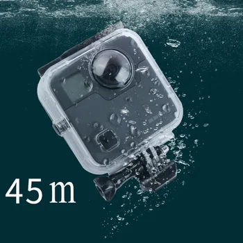 XBERSTAR Podvodni 45M Potapljanje Vodotesno Ohišje Ohišje Pokrov za GoPro Fusion 360-stopinjsko Kamero Zaščitni Pokrov Ohišja Nastavek