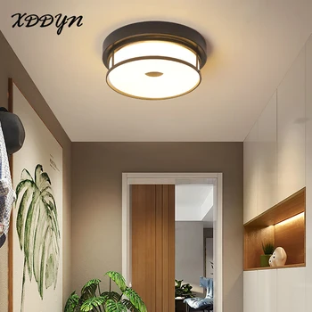 XDDYN Sodobni LED stropna luč za dnevni sobi, spalnici, hodniku balkon, hodnik stropna svetilka black metal razsvetljave v zaprtih prostorih napeljave