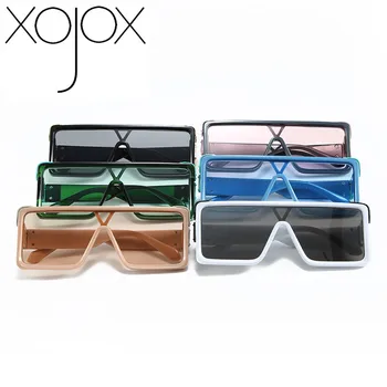 Xojox Retro Vintage Mens Prevelik Kvadratnih sončna Očala blagovne Znamke Oblikovalec Crossocheilus Sončna Osebnost Očala Očala za Moške, Ženske