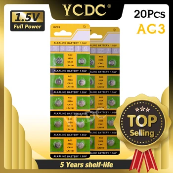 YCDC Vroče prodajo 20pcs AG3 384 392 SR41W SR41 L736 Alkalne gumbaste Gumb Baterije Za Gledanje EE6204