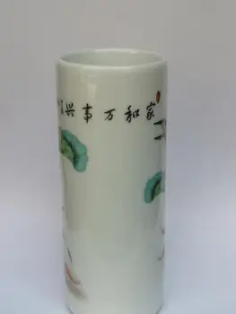 YIZHU CULTUER UMETNOSTI Zbirajo Stari Kitajski Famille rose Porcelana Slikarstvo Lotus Cvetje Ptica Krtačo pot Dekoracijo Darilo
