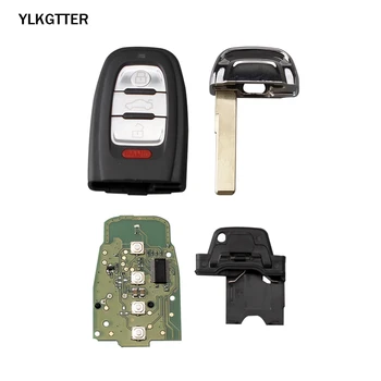 YLKGTTER 3+1Button Smart Vstop brez ključa Tipko Obleko Za Audi A3 A4 A5 A6 A8 Quattro V5 V7 A6 A8 Za Audi IYZFBSB802 z PCF7945