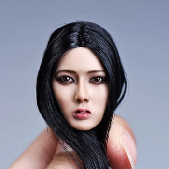 YMTOYS 1/6 Azijske Dekle Xiu Dolgo Kratke Lase Glavo Skulptura Vklesan PVC Model za 12