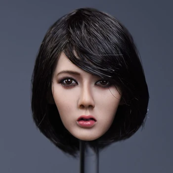 YMTOYS 1/6 Azijske Dekle Xiu Dolgo Kratke Lase Glavo Skulptura Vklesan PVC Model za 12