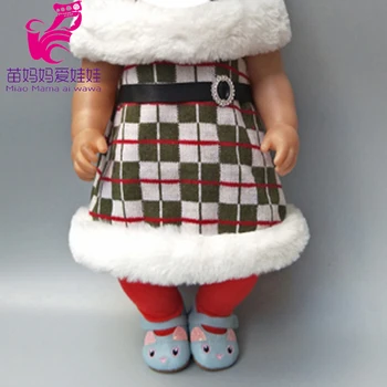 Za 43 cm Baby doll Božič obleko legging hlače glavo pasu za 18 inch lutka zimska oblačila dekle Christamas novo leto prisoten