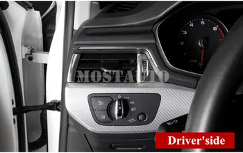 Za Audi A4 S4 Notranje sredinski Konzoli & Stran Zraka Vent Ročaja Pokrova Trim 2016-2020 7pcs Avto Dodatki Notranjost Avtomobila Dekor Avto Trim