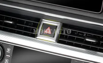 Za Audi A4 S4 Notranje sredinski Konzoli & Stran Zraka Vent Ročaja Pokrova Trim 2016-2020 7pcs Avto Dodatki Notranjost Avtomobila Dekor Avto Trim