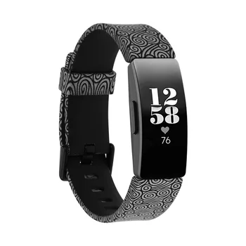 Za Fitbit navdih 2 Trak Silikonski Natisnjeni Vzorec Zapestje Traku za Fitbit Navdih HR / Navdih Pametno Gledati Mala Velika Watchband