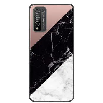 Za Huawei P smart 2021 Primeru marmorja Natisnjeni Mehki Silikonski Black Odbijača Primeru Za Huawei Psmart 2020 2019 Telefon Primerih TPU Pokrov