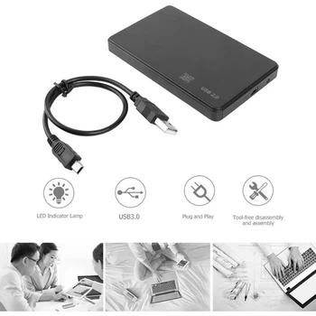 Za prenosni računalniki Prenosni USB 2.0 in 2.5 inch SATA HDD SSD Zunanji Trdi Disk, Ohišje za PC Laptop1 Prenosni zunanji trdi disk