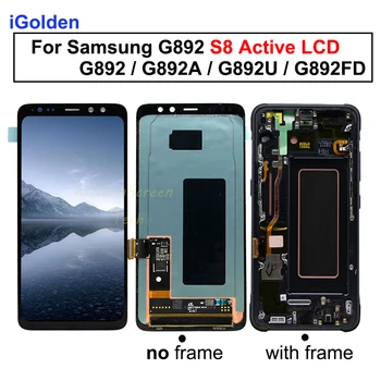 Za Samsung G892 zaslon lcd z zaslon na dotik z okvirjem računalnike, zamenjava Za Samsung Galaxy s8 Aktivno G892 SM-G892A g892u