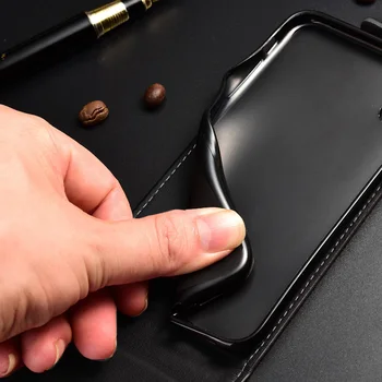 Za Samsung Galaxy S9 S9 Plus S9+ primeru TPU Mehko hrbtni pokrovček flip usnjena torbica Navpično Pokrov