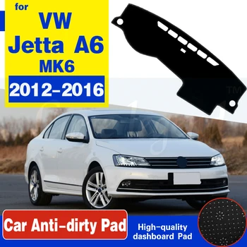 Za Volkswagen VW Jetta 6 A6 MK6 2012~2018 5C6 Anti-Slip Mat nadzorna plošča Pokrov Pad Dežnik Dashmat Avto Dodatki 2013