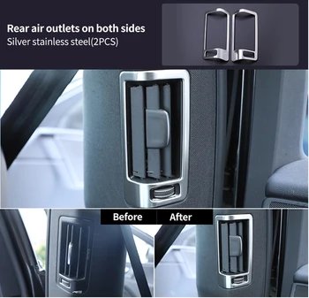 Za Volvo XC60 2010-2018 ABS chrome Zadaj AC vent trim na obeh straneh 2pcs
