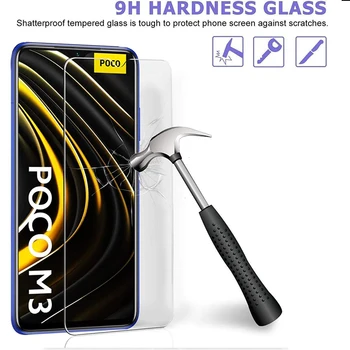 Za Xiaomi Poco M3 Stekla, Kamere, Kaljeno Zaščitno Steklo Xiomi Pocom3 Poko Poxo Malo Pocophone M 3 3M Screen Protector Film