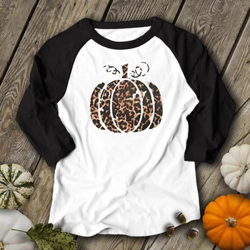 Zahvalni dan Pumpkin Dolgimi Rokavi Tshirt Tiskanja Estetske Rokavi Ženske 2020 Padec Plus Velikost Vrhovi Gothic Božič Srajce nova