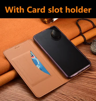 Zgornji razred pristen cowhide usnje magnetni primeru telefon za Huawei Honor X10 Pro/Čast X10/Čast X10 Max telefon vrečko za kartico sim