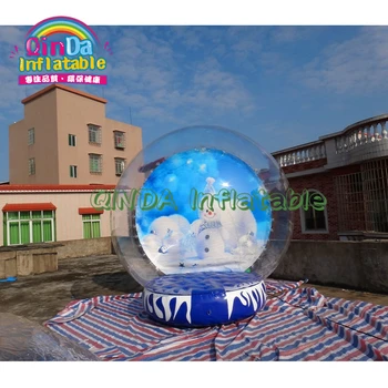 Zunanji šola stranka božič napihljivi foto sneg globus / zaprtih napihljivi božični okraski