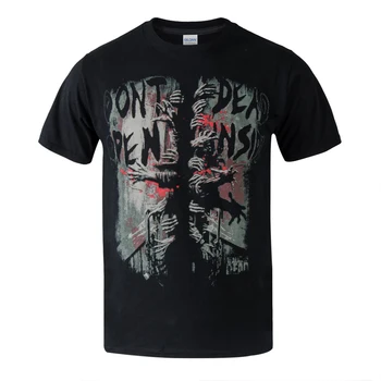 Črne Majice Walking Dead Krvi Zombi T-shirt za Moške Bombaž Ulične Priložnostne Tshirt Tees Moški zgornji deli oblačil