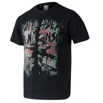 Črne Majice Walking Dead Krvi Zombi T-shirt za Moške Bombaž Ulične Priložnostne Tshirt Tees Moški zgornji deli oblačil