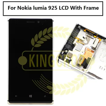 Črno Za Nokia lumia 925 LCD-Zaslon, Zaslon na Dotik, Računalnike z Polno Skupščine Zamenjave ,za Nokia 925 lcd z okvirjem