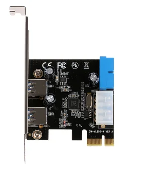 Širitev Kartice Trajno USB 3.0 PCI Express Sprednji Plošči S krmilno Kartico Tok 4-Pin & 20 Pin