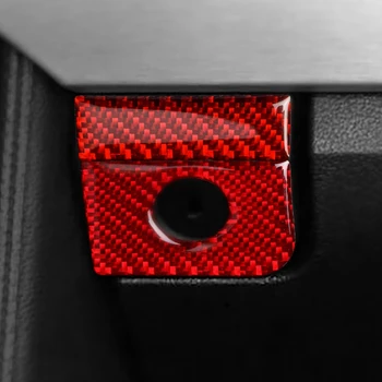 Škatla za shranjevanje Plošča iz Ogljikovih Vlaken Nalepke, Car Interior nadzorna plošča Pokrov, ki se Uporablja za Ford Mustang-2019