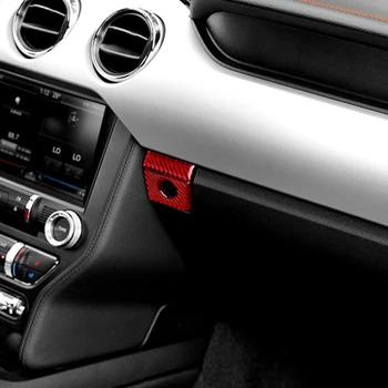 Škatla za shranjevanje Plošča iz Ogljikovih Vlaken Nalepke, Car Interior nadzorna plošča Pokrov, ki se Uporablja za Ford Mustang-2019