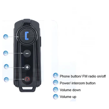 šport BT-S1 Interkom Čelada Slušalke Bluetooth Interfonski Motocikel Intercomunicador Stereo Glasbe Z Radio FM