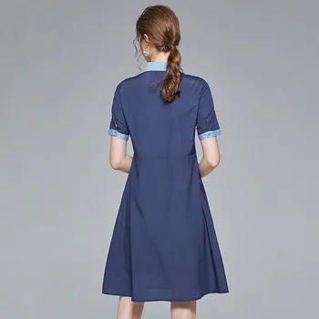 ženske cvetlični obleke 2020 poletje modra majica slog črte slim dolgo casual sexy urad za delo plaži boho plus velikost elegantno obleko