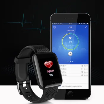Ženske, Moške Spolne 116Plus D13 Pametno Gledati Krvnega Tlaka, Srčnega utripa, Fitnes Tracker Nepremočljiva Manšeta Za Android