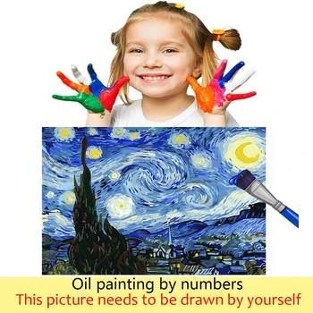 Žirafo, barvanje z številkami, ki jedo travo, živali slike, slike, barve z barvami za otroke 3 kosov hoom dekor